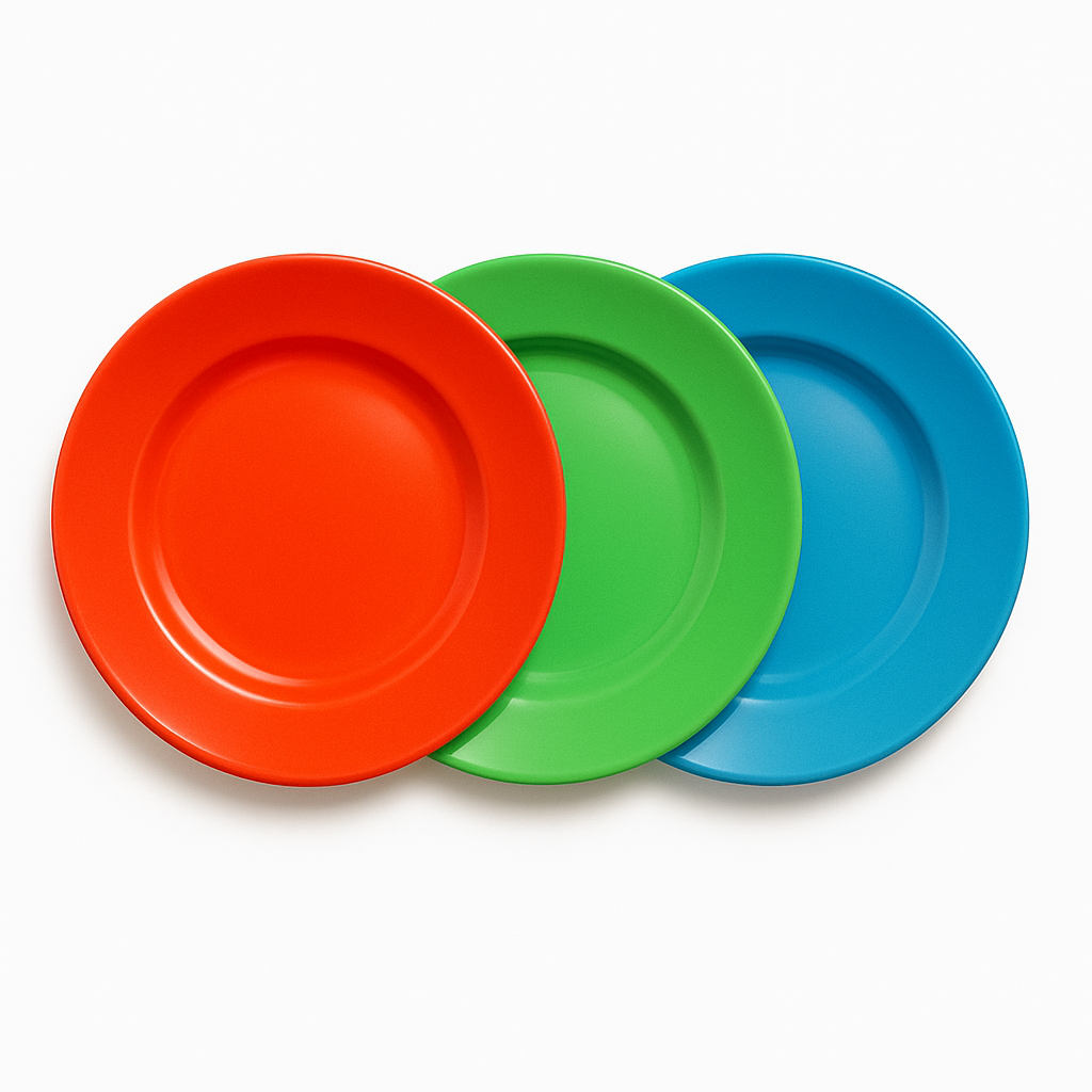 6 PIATTI COLORATI ASSORTITI