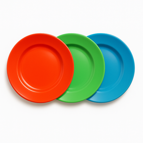 6 PIATTI COLORATI ASSORTITI